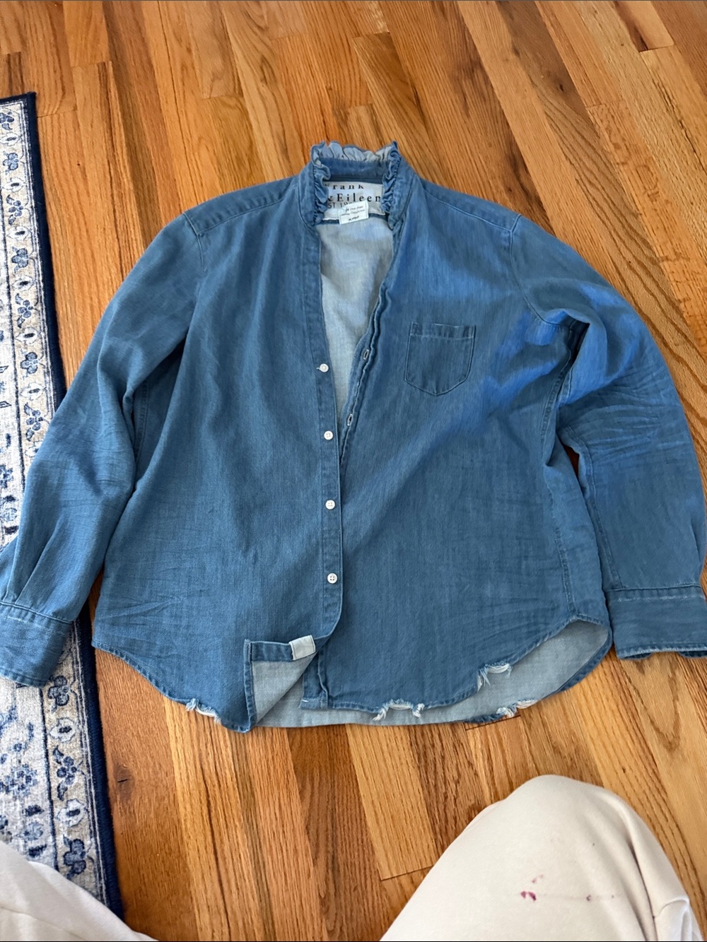 Frank & Eileen Washed Blue Denim Shirt Jacket